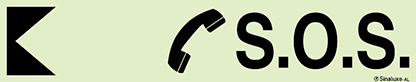 Signal Sinalux AL, S.O.S avec flèche vers la gauche