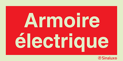 Signal avec texte "Armoire électrique"