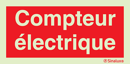 Signal avec texte "Compteur électrique"