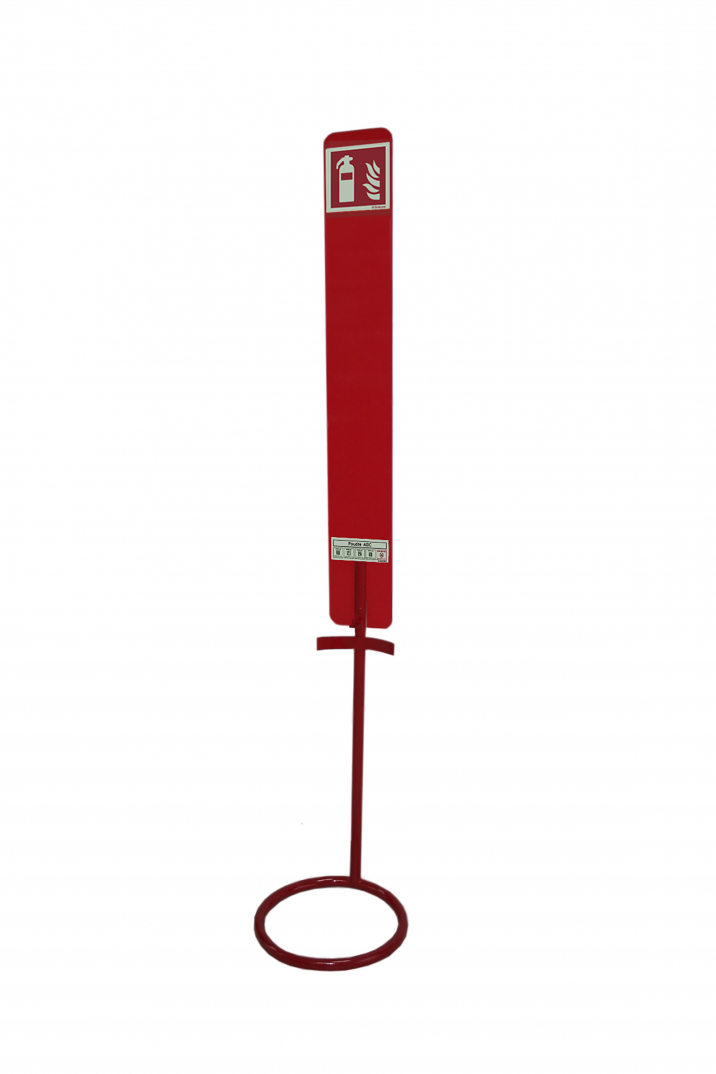 Porte-extincteur P1 rouge, Poudre ABC