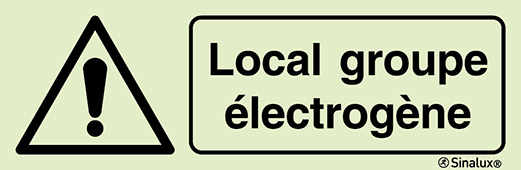 Signal pour locaux à risques, local groupe électrogène