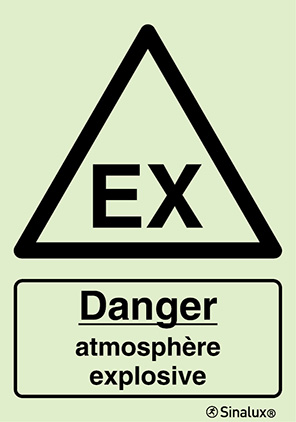 Signal de danger, atmosphère explosive avec texte