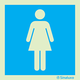 Signal d´information, toilette femmes