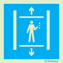 Signal d´information, ascenseur