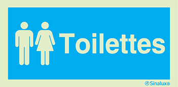 Signal d´information, toilette hommes et femmes