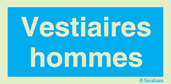 Signal d´information, vestiaires hommes