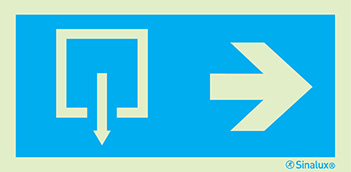 Signal d´information, sortie en bas