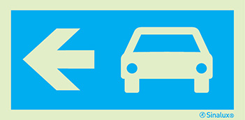 Signal d´information, parking à gauche