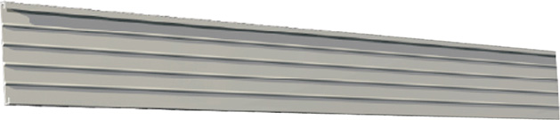 Rail aluminium anti-vandalisme pour balisage en PVC LLL pour application murale au niveau du sol,