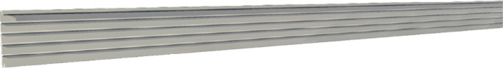 Rail aluminium anti-vandalisme pour balisage en PVC LLL pour application murale au niveau du sol,