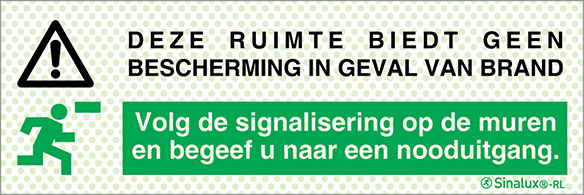 Signal Sinalux RL, localisation des équipements de secours, niche de sécurité en hollandais