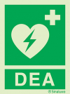 Signal de Défibrillateur cardiaque Entièrement Automatisé avec texte DEA