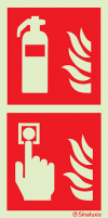 Signal d´extincteur et déclencheur d´alarme incendie