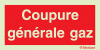 Signal avec texte "Coupure générale gaz"