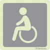 Signal d´information, toilette personnes à mobilité réduite