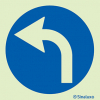 Signal pour parkings, direction tourner à gauche