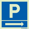Signal pour parkings, parking à droite