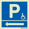 Signal pour parkings, parking pour PMR à gauche