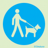 Signal d´obligation, obligatoire tenir les chiens en laisse