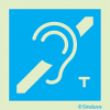 Signal d´information pour PMR, équipement avec bouche d´induction magnétique utilisé à des fins de correction auditive