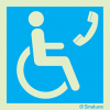 Signal d´information pour PMR, téléphone pour personnes à mobilité réduite