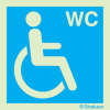 Signal d´information pour PMR, WC pour personnes à mobilité réduite