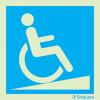 Signal d´information pour PMR, rampe (monté) pour personnes à mobilité réduite
