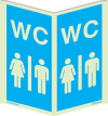 Signal d´information panoramique, WC hommes et femmes