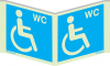 Signal d´information panoramique, WC personnes à mobilité réduite