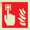 Signal pour balisage en PVC LLL pour application murale au niveau du sol, déclencheur manuel d´alarme incendie