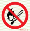 Signal Sinalux RL d´interdiction, flammes nues interdites, défense de fumer