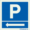 Signal Sinalux RL pour parcs de stationnement, parking à gauche