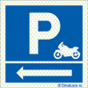 Signal Sinalux RL pour parcs de stationnement, parking pour motos à gauche