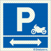 Signal Sinalux RL pour parcs de stationnement, parking pour motos à gauche et à droite